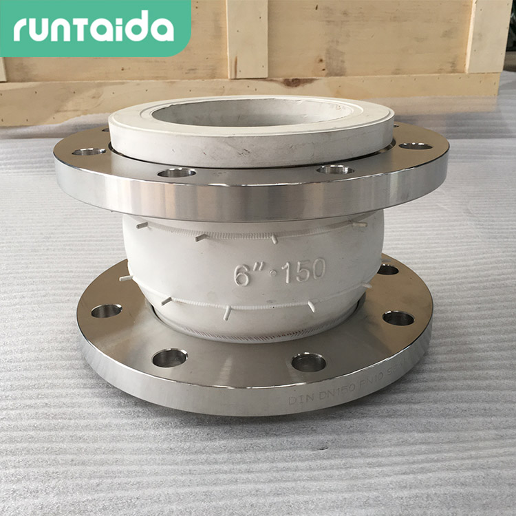 潤泰達-白(bái)色食(shí)品(pǐn)級橡膠伸縮(suō)接頭衛生級橡膠軟接頭橡膠膨脹節